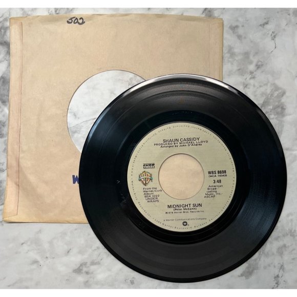Shaun Cassidy Midnight Sun / She's Right 45 Pop 1978 Warner Bros WBS 8698 - Picture 3 of 6